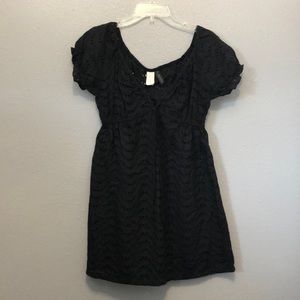 La Blanca dress Women's size Medium M black short sleeve lace cover up or dress